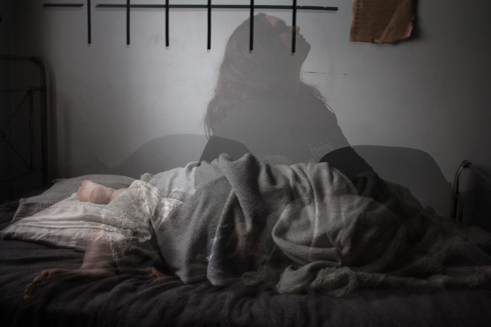 Woman wanting to get out of bed
