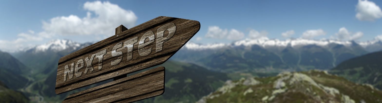 Signpost saying Next Step Image by Gerd Altmann from Pixabay