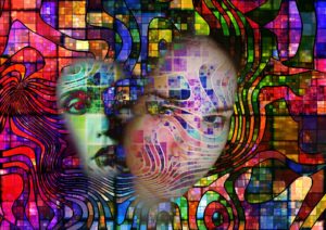 Surreal image of faces by Gerd Altmann 